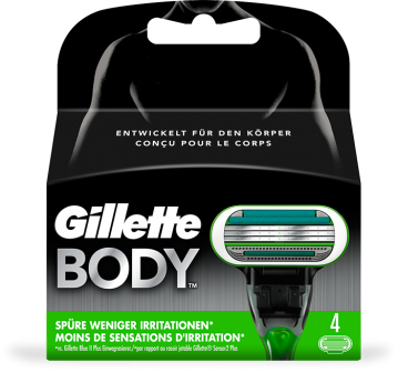 Gillette Body Systemklingen 4er Pack