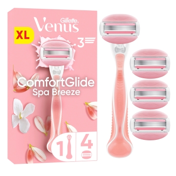 Gillette Venus Nassrasierer - Comfortglide Spa Breeze + 4 Ersatzklingen