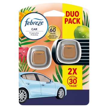 Febreze Auto-Duftclip - Tropische Früchte - 2x 2ml