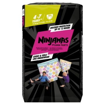 Ninjamas Pyjama Pants - Herzchen 4-7 Jahre - 10 St.