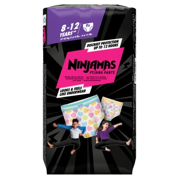 Ninjamas Pyjama Pants - Herzchen 8-12 Jahre - 9 St.