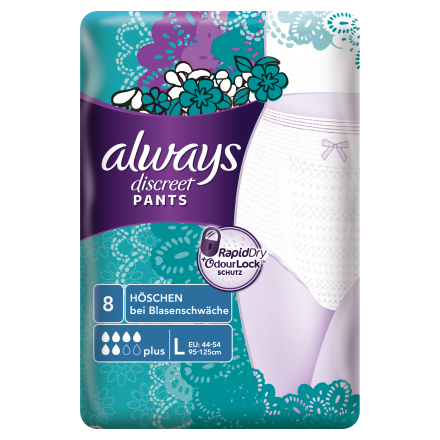 always Discreet Inkontinenz Pants Plus L 8