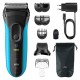 Braun Elektrischer Rasierer - Series 3 - 3010BT - Black/Blue-