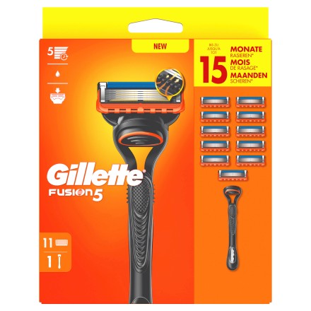 Gillette Rasierklingen - Fusion5 - 11er Pack + Handst&uuml;ck-12043_1_GilletteFusion5Systemklingen11erHandstueck$.jpg